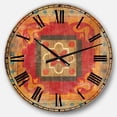 thumbnail image 1 of DesignArt Moroccan Orange Tiles Collage II Large Wall Clock, 1 of 2