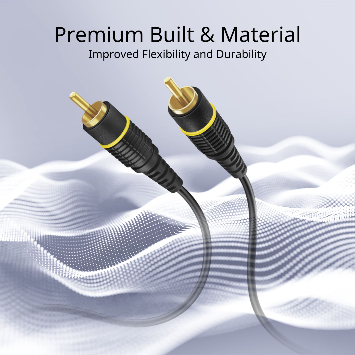 Subwoofer S/PDIF Audio Digital Coaxial RCA Composite Video Cable (3 Feet) - Gold Plated Dual Shielded RCA to RCA Male Connectors - Black - image 3 of 6