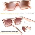 thumbnail image 4 of FEISEDY Vintage Square Cat Eye Sunglasses Women Trendy Cateye Sunglasses B2473, 4 of 8