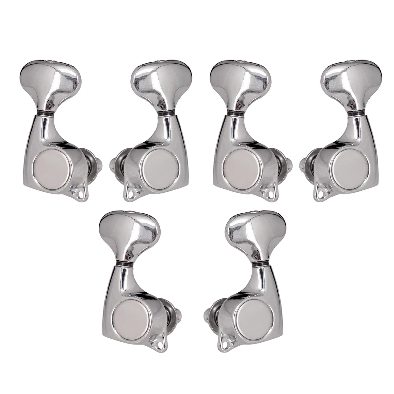 LeeQinersw 6x Silver Guitar Locking Tuners ,Convenient Precise Practical Durable 1:18 Ratio