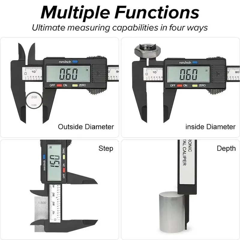 Precision Measuring Digital Vernier Calipers Intelligent Readings Fast and Accurate Multifunctional Measuring Tools Daily Use