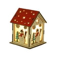 thumbnail image 2 of Chamoist Small Christmas Houses Village,Christmas Decorations Indoor Farmhouse,Christmas Day Wood House with Light, Santa Claus, Snowman, Deer Decorations with Light, Christmas Day Party Decoration, 2 of 6