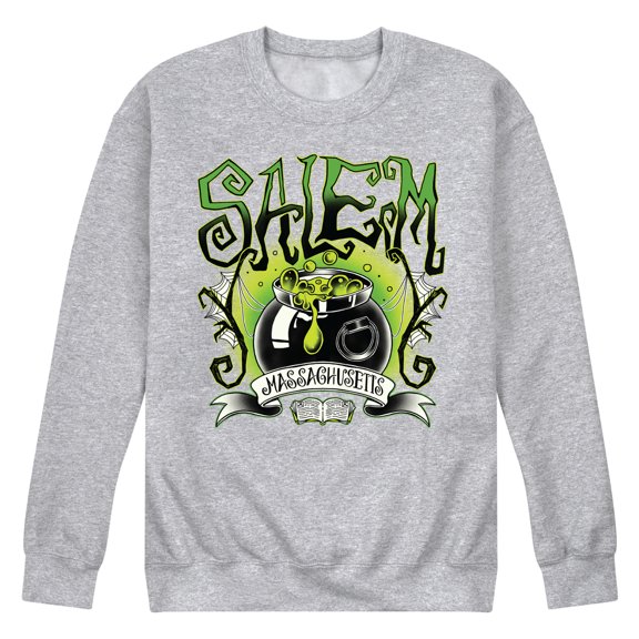 Instant Message - Halloween Salem Massachusettes Witch Cauldron Graphic Fleece Sweatshirt