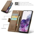 thumbnail image 4 of CaseMe Leather For Samsung Galaxy S20 5G Wallet Case with RFID Blocking, For Samsung Galaxy S20 5G Case Wallet for Women Men Card Holder Magnetic Clasp Kickstand Folio Case,Brown,For Galaxy S20(5G), 4 of 12