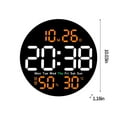 thumbnail image 3 of Gnmfd Round Digital Wall Clock with Remote Control, Silent Non-Ticking Electronic Clock with Temperature Humidity Display, Modern Living Room Bedroom Office Home Decor, 3 of 9