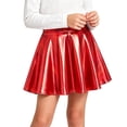 thumbnail image 3 of Girls Metallic Skater Skirt Christmas Halloween Cosplay Skirts Shiny Pleated Short Skirt Kids Dance Performance Party Skirt, 3 of 7