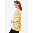 thumbnail image 3 of Woman Within Plus Size Perfect Printed Long-Sleeve Crewneck Tunic, 3 of 5