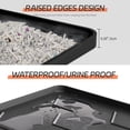 thumbnail image 2 of Large Silicone Cat Litter Mat, Waterproof/Urineproof, Litter Recycling, Easy to Clean, Soft on Kitty Paws (22"X34"- Black), 2 of 7