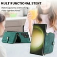 thumbnail image 4 of Dteck for Samsung Galaxy S24 Ultra Wallet Case Crossbody for Women Men, Samsung S24 Ultra 5G Zipper Phone Case with Card Holder Wrist Strap Purse Gift for Samsung Galaxy S24 Ultra 5G,Green, 4 of 9