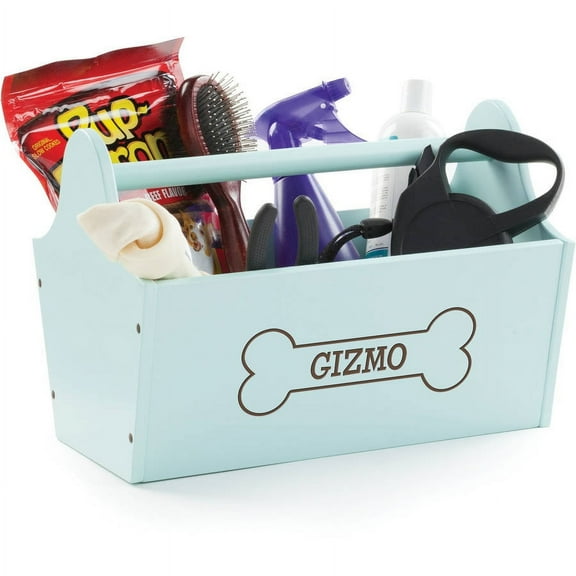 Personalized Sweet Dog Light Blue Storage Caddy