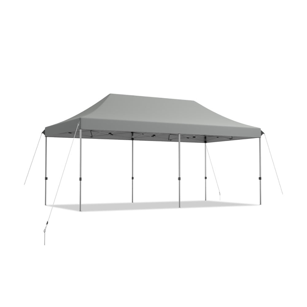 Aimee Lii 10 x 20 Feet Adjustable Folding Heavy Duty Sun Shelter with Carrying Bag, Backyard Canopy Gazebo, Gray Aimee Lii 10 x 20 Feet Adjustable Folding Heavy Duty Sun Shelter with Carrying Bag, Backyard Canopy Gazebo, Gray