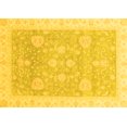 thumbnail image 1 of Ahgly Company Machine Washable Indoor Rectangle Oriental Yellow Traditional Area Rugs, 4' x 6', 1 of 4