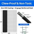 thumbnail image 2 of 36" x 33' Black Vinyl Coated Welded Wire Mesh Fence, 16 Gauge Heavy Duty Galvanized Steel Hardware Cloth, Rust-Resistant Garden Fencing for Poultry, Pets, and Vegetable Protection, 2 of 7