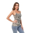 thumbnail image 2 of Womens Casual Leopard Print Spaghetti Strap Soft Racerback Tank Top, 2 of 5