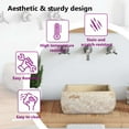 thumbnail image 5 of vidaXL Sink Above Counter Vanity Sink Natural Stone Basin for Bathroom Marble, 5 of 8