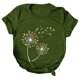 thumbnail image 2 of Gibobby Blusa Mujer Blusa T camisa O cuello de mangas sueltas Mujeres Casual Impresión Carta de mujer Blouse de la mujer（Verde， XXXL), 2 of 5