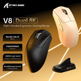 thumbnail image 3 of ATTACK SHARK V8 8K Wireless Gaming Mouse Whit 42000 DPI-PAW3950 MAX Sensor-59g Lightweight-Nordic54L15 MCU-400h Battery Life, Triple Modes,Gaming Accessories for PC/Laptop/Mac, 3 of 9