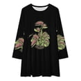 thumbnail image 2 of Venus Fly Trap Tshirt Carnivorous Plant Loose Dress Evening Dress Summer Dresses for Women Luxury Dress Long Sleeved Dress, 2 of 4