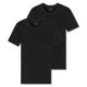 thumbnail image 1 of SCHIESSER Paquete de Dos Camisetas para Hombre - Serie "95/5", Cuello Redondo, S-XXL Negro M (Medium), 1 of 3