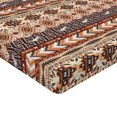 thumbnail image 2 of Ambesonne Colorful Fitted Sheet, Ethnic Ornament Details, Queen Size, Brown Cinnamon Orange, 2 of 3