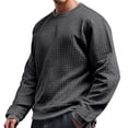 thumbnail image 1 of Blusas y camisas de manga larga con cuello redondo para hombre, suéter deportivo informal de color liso con cuello redondo, blusas de manga larga con cuello redondo, blusa de poliéster para hombre, 1 of 6