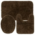 thumbnail image 1 of Mainstays Basic Bath Rug 3 Piece Polyester Set, Brown, 19.5x32, Contour, & Lid Cover, 1 of 6