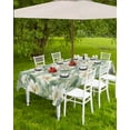 thumbnail image 4 of Fsddascl Sage Green Spring Floral Outdoor Tablecloth - 60x120 Inch Rectangle Dining Table Cover, Summer Botanical Farmhouse Waterproof Outdoor Table Cloth with Umbrella Hole & Zipper for Patio, 4 of 7