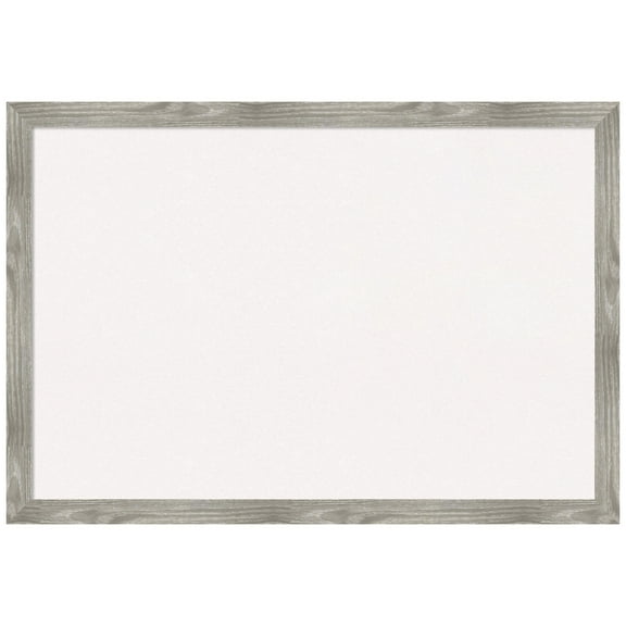 Amanti Art White Cork Board Framed Dove Greywash Square Bulletin Board 39 in. x 27 in.