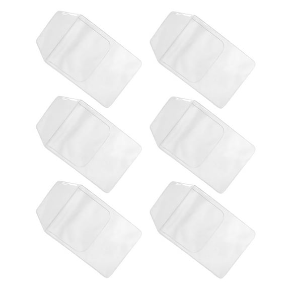 IBASETOY 6Pcs PVC Pocket Protector Clear Pouch Organizer for Shirts Lab Coats and Business