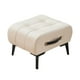 thumbnail image 2 of Reposapiés otomano Taburete decorativo elegante Reposapiés Reposapiés de gamuza para blanco, 2 of 9