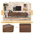 thumbnail image 3 of Mid Century TV Stand with 2 Drawers, 80'' Media Console, Walnut Entertainment Center, 3 of 9