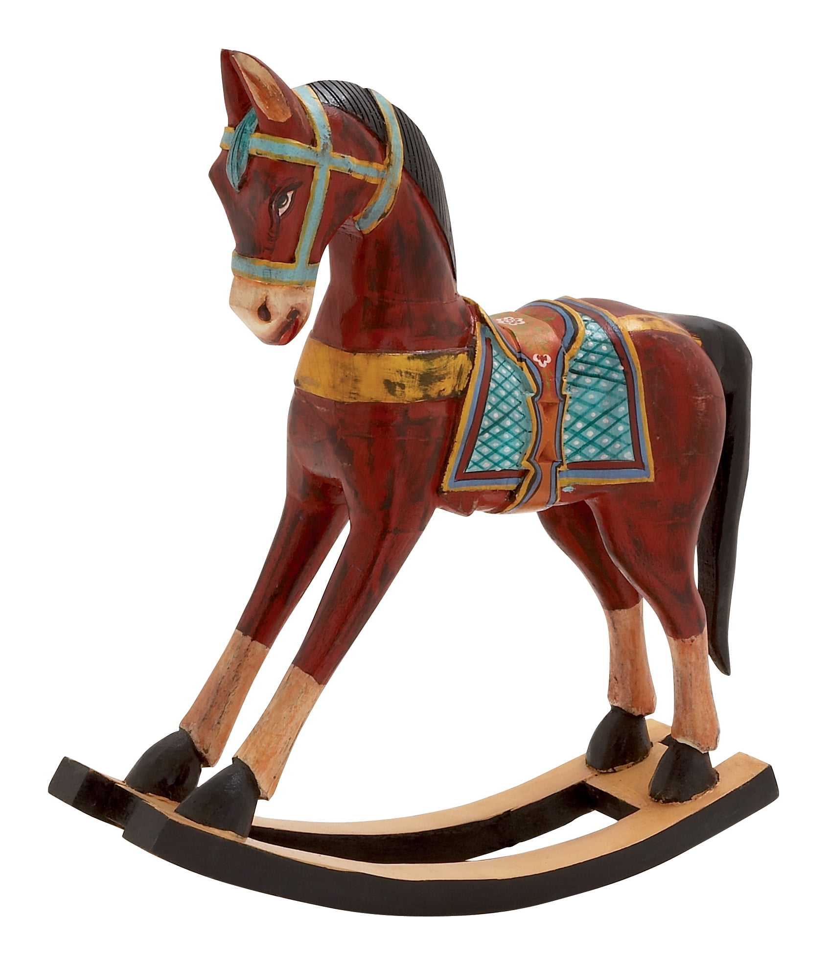 Contemporary And Modern Style Wood Red Rocking Horse Home Décor 16577