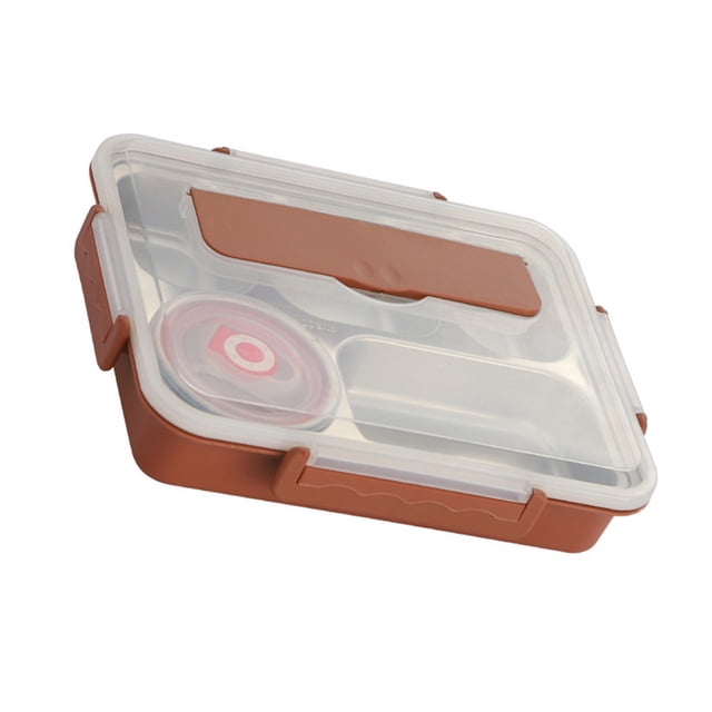 Toystoory Fiambrera Caja de alimentos a prueba de fugas de acero inoxidable Contenedor de almacenamiento de comidas con aislamiento térmico, Verde, L Suministros térmicos marrón L Toystoory HA006687-08