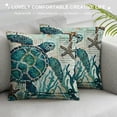 thumbnail image 3 of Creowell  Mediterranean Style Throw Pillow Case Sea Theme Decorative Squar Coastal Cushion Cover for Pillow Inserts, Nautical Pillow Covers White, 3 of 5