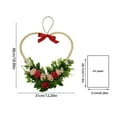 thumbnail image 5 of 18Inch Heart Shaped Wood Beaded Wreaths 3D Rose Bow Hanging Valentine's Day Decoration for Shop Home Party Garden Door, 5 of 5