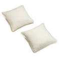thumbnail image 2 of 18-inch Double-corded Solid Twill Square Throw Pillows with Inserts (Set of 2) 9810-CD-S2-TW-EG, 2 of 2