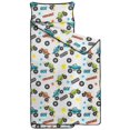 thumbnail image 2 of Monster Cartoon Truck Gray Pattern Teens Toddler Nap Mat with Pillow, Sleeping Mat Bag for Preschool Daycare 59"x22", 2 of 6