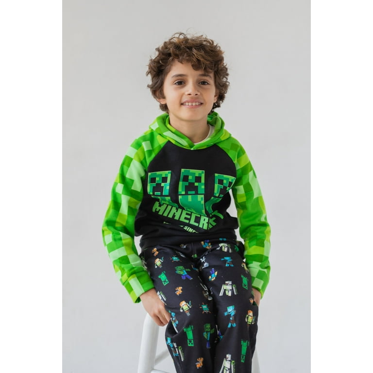 Minecraft Creeper Zombie Steve Little Boys Fleece 2 Pack Jogger Pants Little Kid to Big Kid