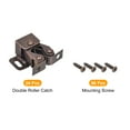 thumbnail image 3 of Uxcell 24 Set Double Roller Catch Cabinet Latch for Cupboard Closet Door, Retro Copper, 3 of 6
