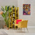 thumbnail image 3 of Stupell Industries Eclectic Peering Tiger Through Flowers Canvas Art, 20 x 30, by LSR Design Studio, 3 of 7