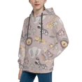thumbnail image 2 of KLL Unisex Kids Boys Girls Hooded Pocket Pullover Hoodies-Safari Animals, 2 of 5