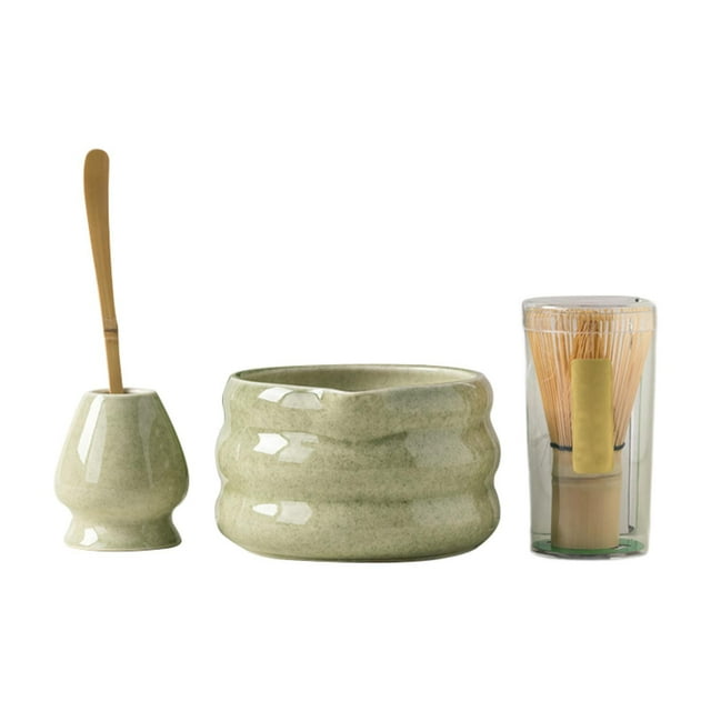Kit de 4 piezas para preparar té matcha, incluye recipiente y soporte para batidor