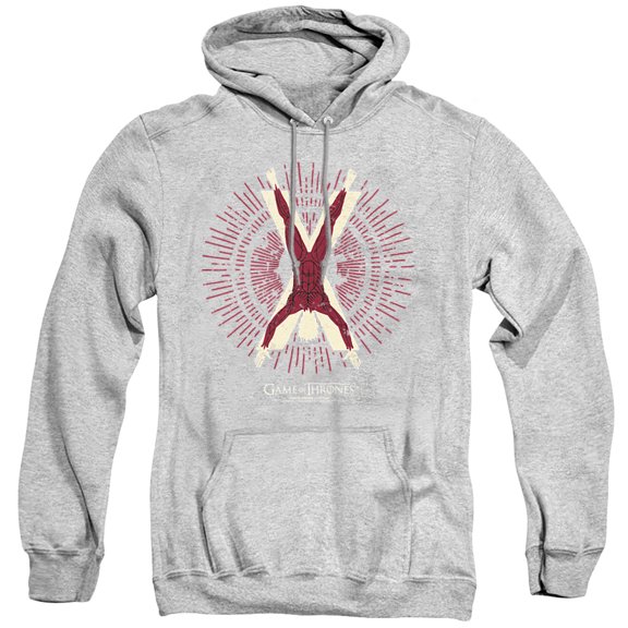 Game of Thrones Bolton Burst Sigil Unisex Adult Pull-Over Hoodie,Athletic Heather, Medium