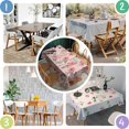 thumbnail image 4 of Pioneer Flower Floral Print Pattern Rectangle Tablecloth 60"x84",Waterproof Polyester Rectangle Table Cloth, Wipeable Spillproof Polyester Tablecloth for Dining, Camping, Indoor and Outdoor, 4 of 5