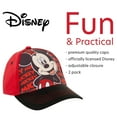 thumbnail image 3 of Disney Boys' Mickey Mouse Baseball Cap - 2 Pack 3D Character Curved Brim Strap Back Hat (2T-7), 3 of 7
