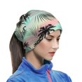 thumbnail image 6 of Neck Gaiter Face Cover Scarf, Tropical Summer Palm Soft Face Sun Mask Cover Scarf Headband Cooling Sweat Absorbing Bandanas Hiking Cycling Running, 6 of 7