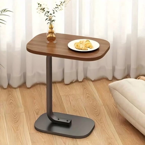 Multifunctional C‑Shaped Side Table With Sturdy Metal Frame, Space Saving, Easy To Move, Compact Coffee Table For Living Rooms And Bedrooms