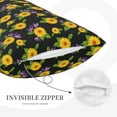 thumbnail image 3 of Lsque Daisies Flowers Pattern Pillow Case – Soft & Cozy Throw Pillow Cover, Hypoallergenic Cushion Case for Sleeping Women with Envelope Closure-14"x20", 3 of 6