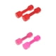 thumbnail image 1 of Juego de 4 mancuernas de plástico ligero para jardín y juguete para , Rojo + rosa El 18.5x5x5cm, 1 of 9