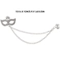 thumbnail image 4 of Shisuyan Lapel Pin With Chain Brooch Silver 1Pack 5.9X1.6X0.4In, 4 of 8